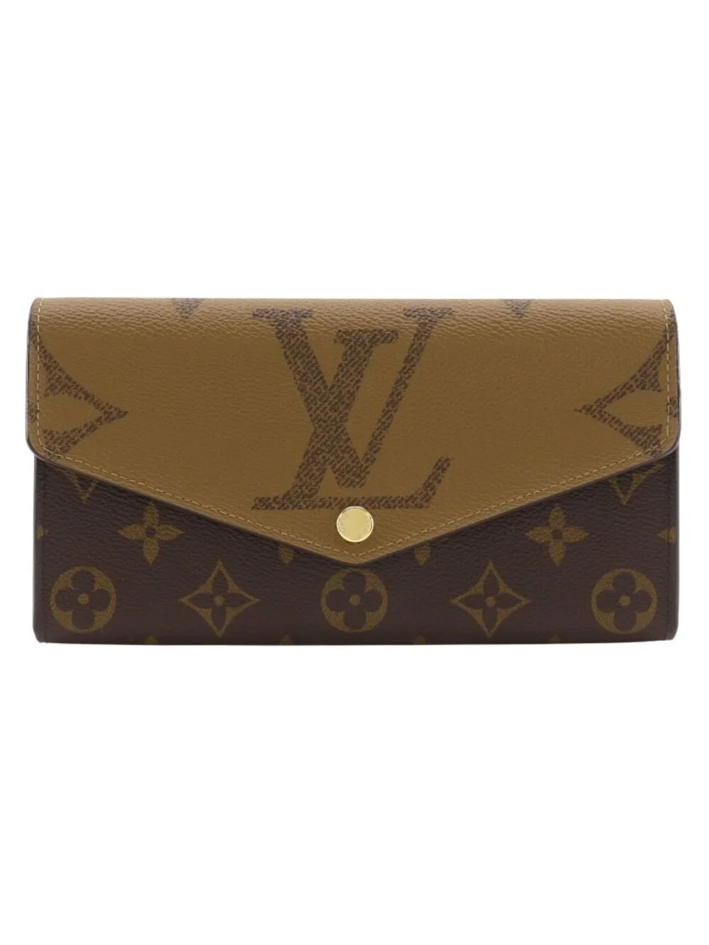 Louis Vuitton Portefeuille Sarah Monogram Giant Reverse Canvas Brown Wallet